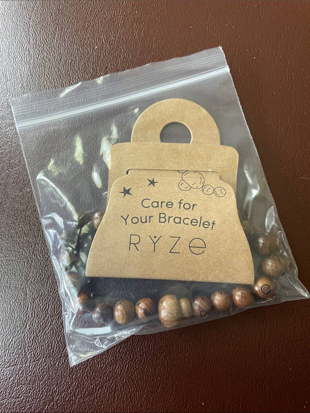 RYZE Mushroom Rosewood Beaded Stretch Bracket